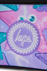 Hype Purple & Green Starfish insulated lunch bag — dimensions and size reference for school use