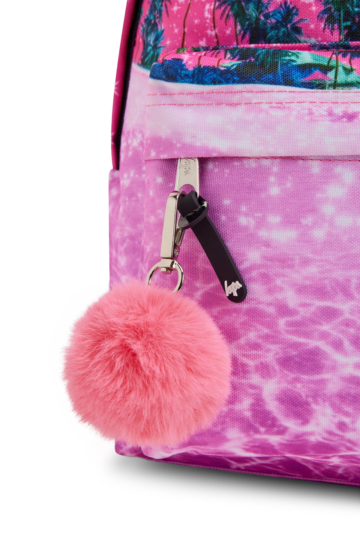 Hype Pink Palms backpack — school essential with iconic Hype branding