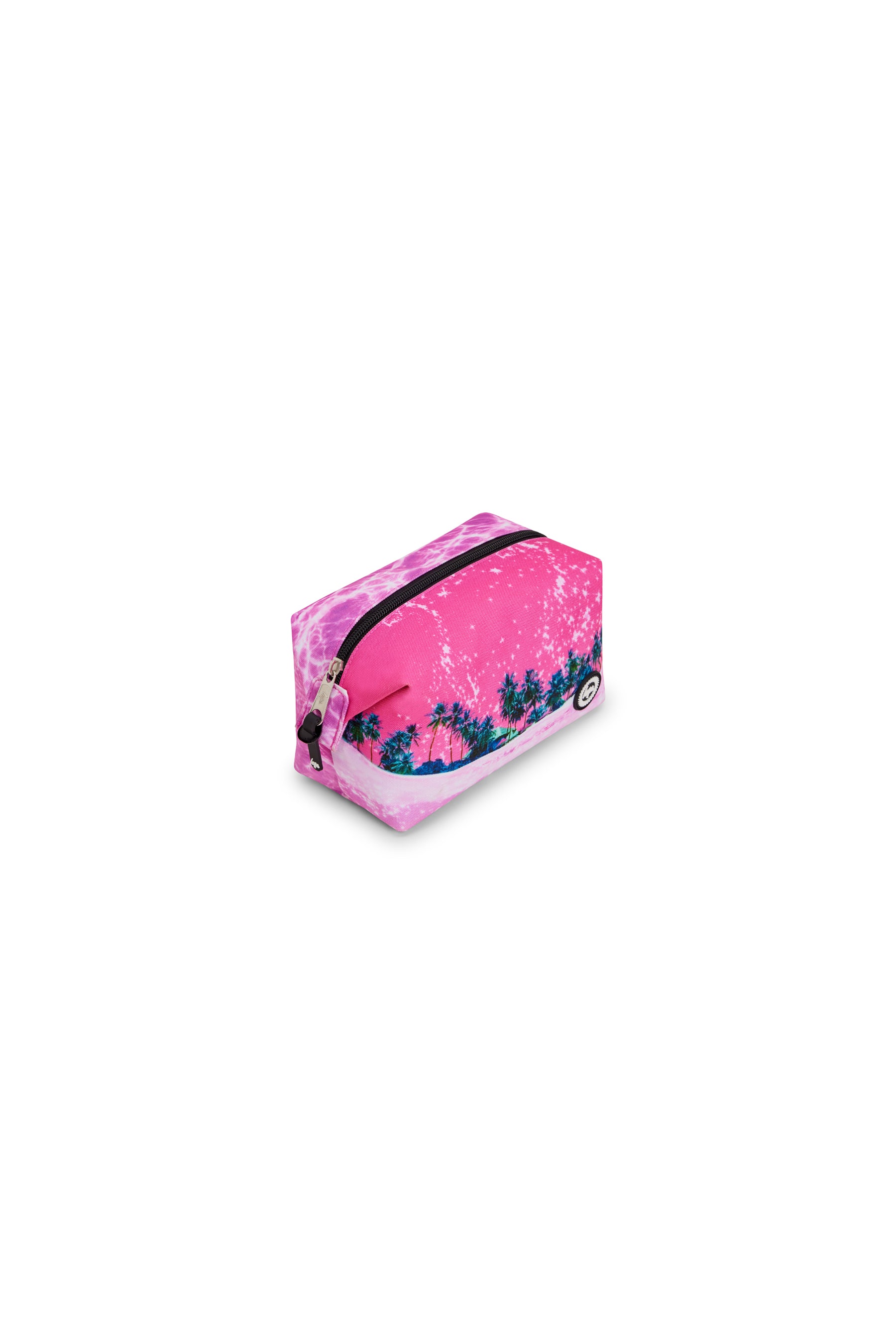 Hype Pink Palms pencil case — dimensions and size reference for school use