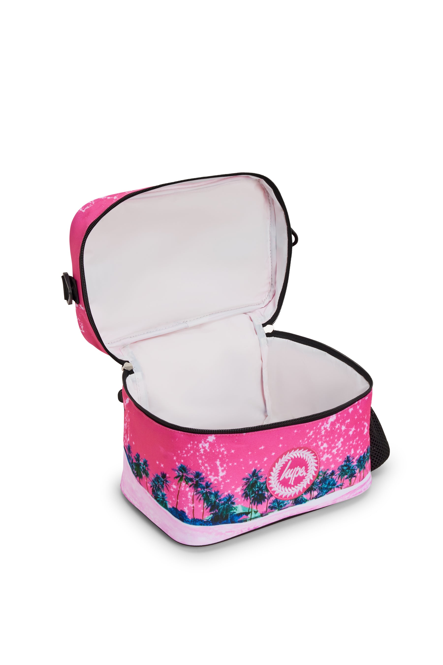 Hype Pink Palms insulated lunch bag — additional view, trendy school accessory UAE