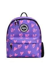 Backpack Iconic Purple & Pink Scribble Heart