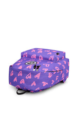 Hype Purple & Pink Scribble Heart backpack — additional view, trendy school accessory UAE