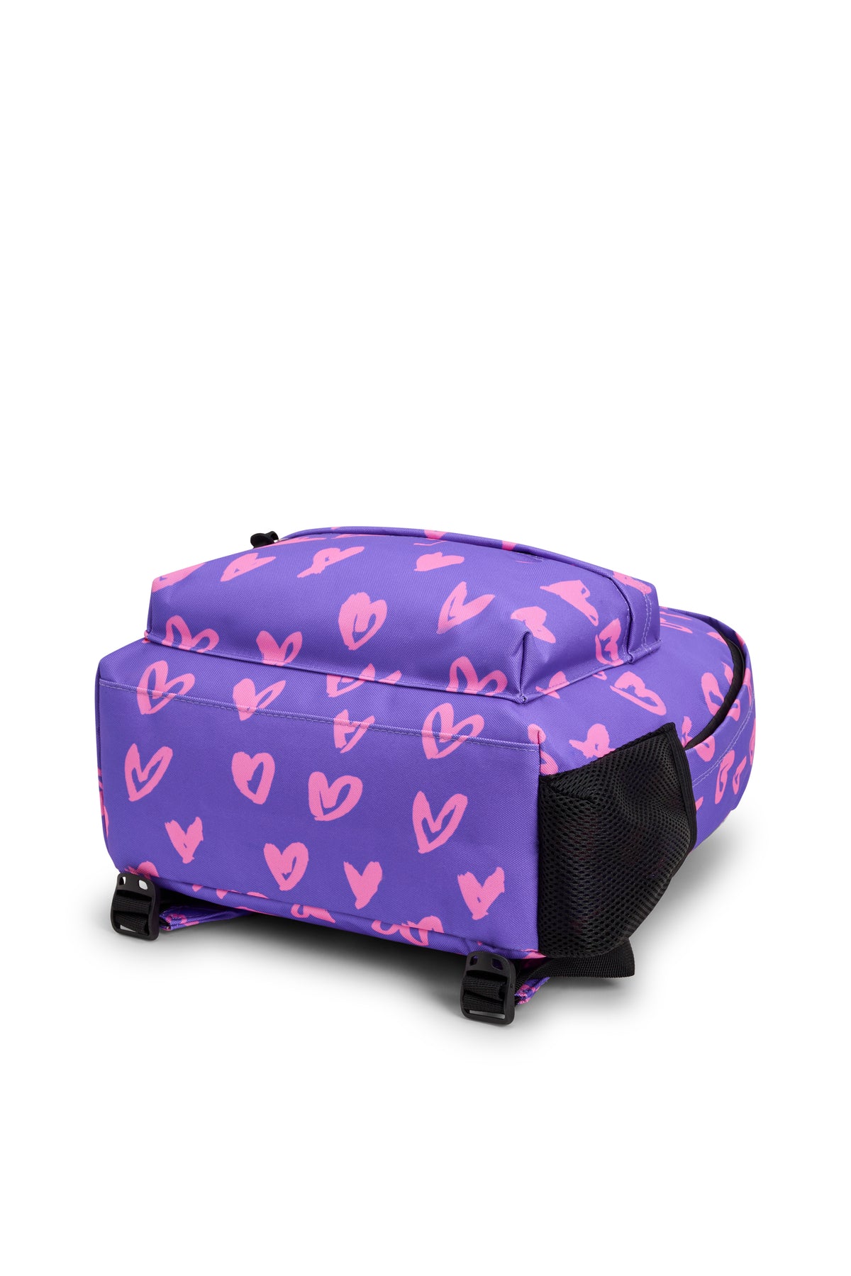 Hype Purple & Pink Scribble Heart backpack — additional view, trendy school accessory UAE