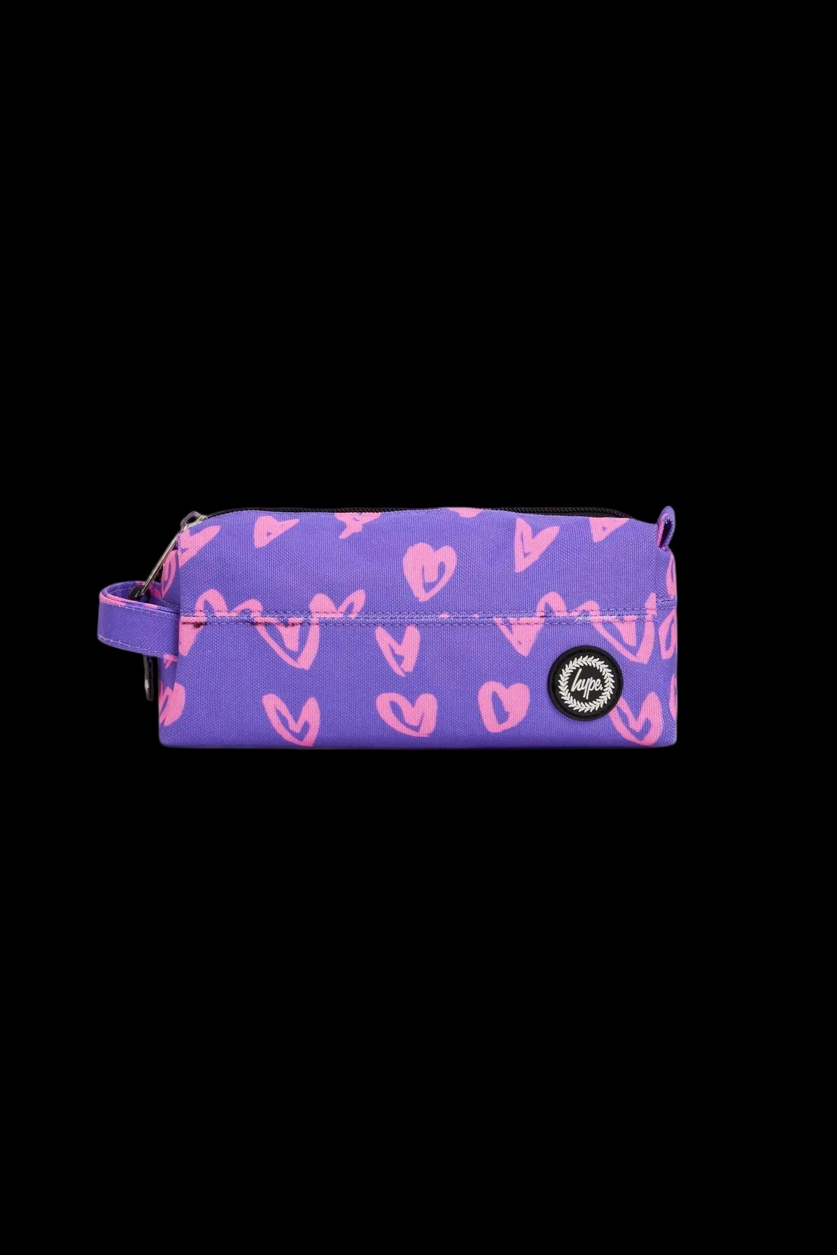 Hype Purple & Pink Scribble Heart pencil case — bold design for school in UAE