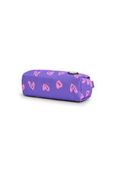 Hype Purple & Pink Scribble Heart pencil case — durable materials built for daily school life