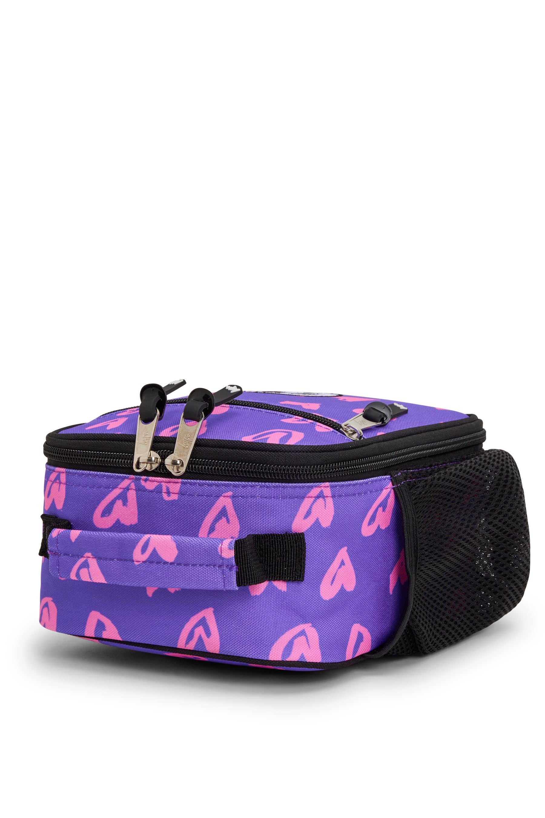 PURPLE / PINK SCRIBBLE HEART  LUNCH BAG