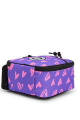 Hype Purple & Pink Scribble Heart insulated lunch bag — durable materials built for daily school...