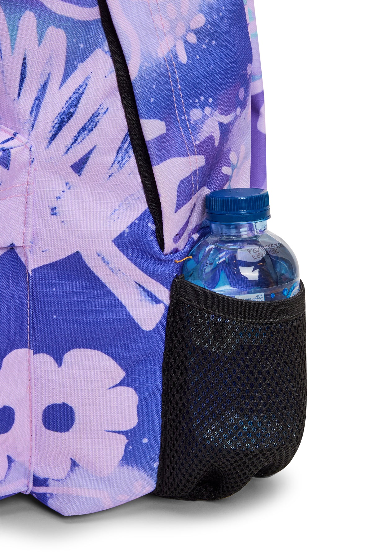 Hype Purple Floral Doodle backpack worn by teen — ideal school bag UAE