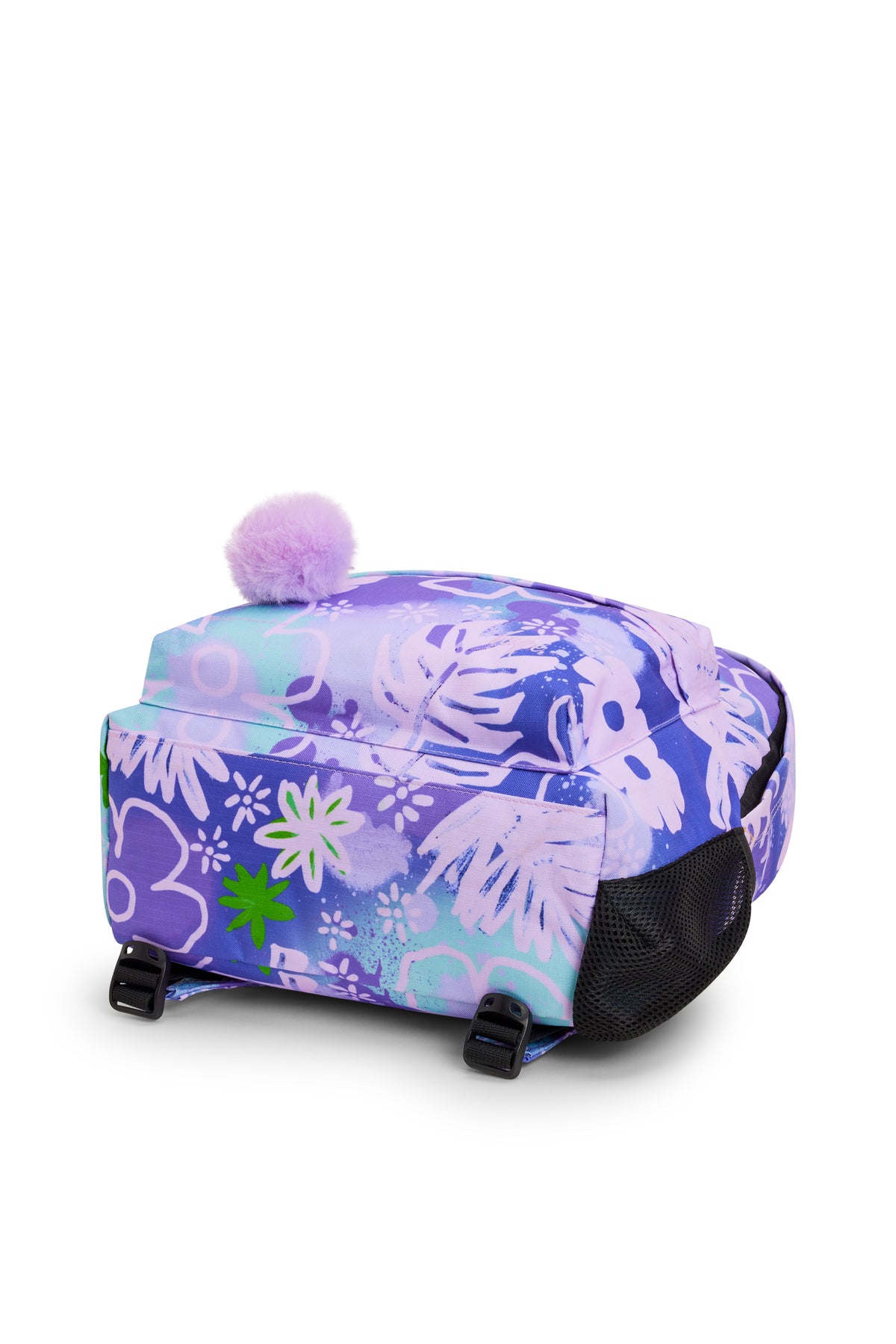 Hype Purple Floral Doodle backpack — durable materials built for daily school life