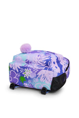 Hype Purple Floral Doodle backpack — durable materials built for daily school life