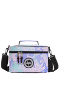 Lunch Bag Large Insulated Purple Floral Doodle