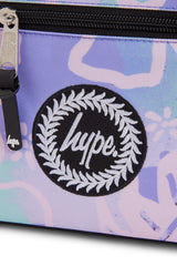 Hype Purple Floral Doodle insulated lunch bag — dimensions and size reference for school use