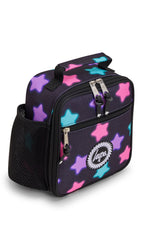Hype Black Star Glow insulated lunch bag lifestyle shot — school-ready and on-trend