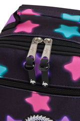Hype Black Star Glow insulated lunch bag — bold colour and print from every angle