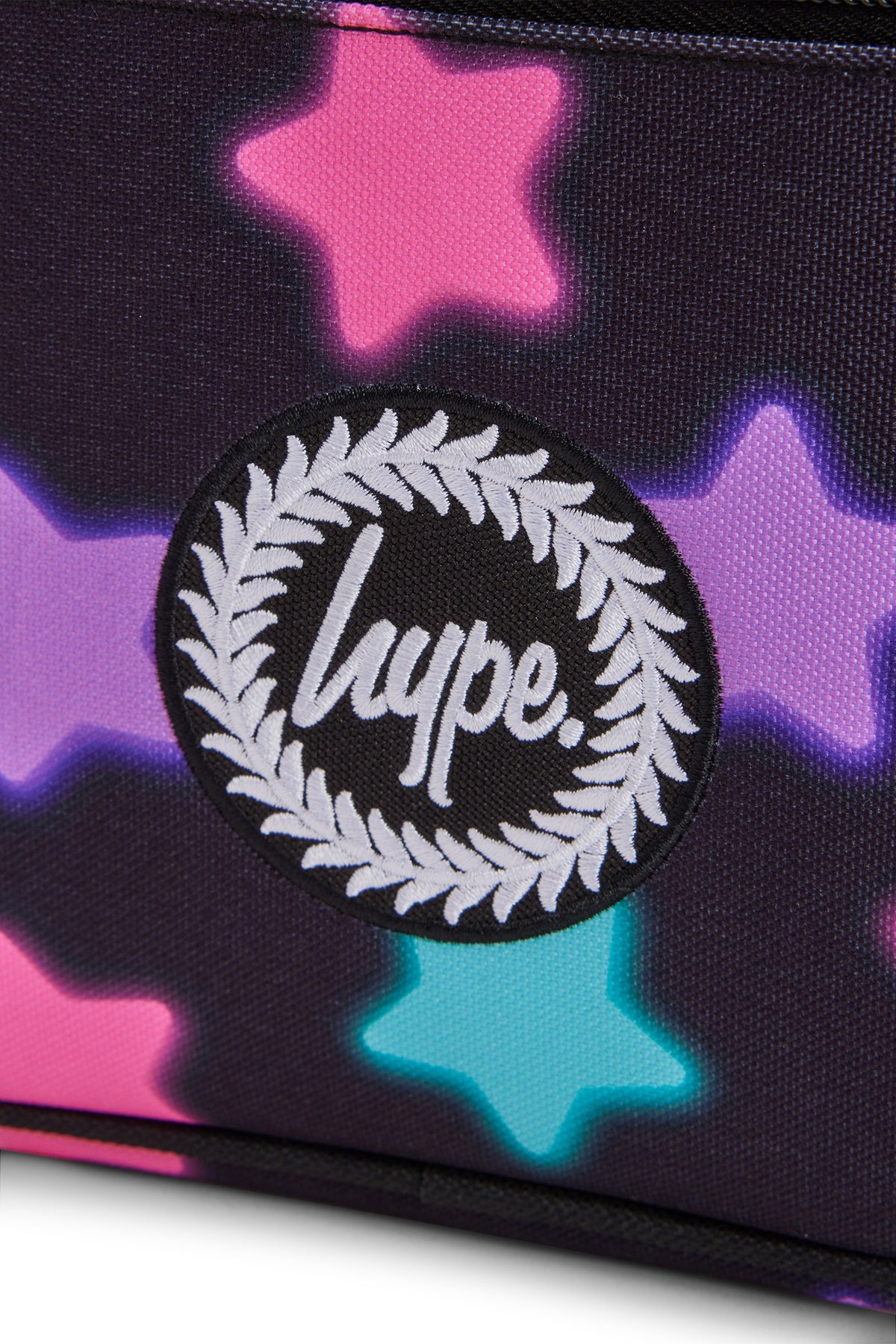 Hype Black Star Glow insulated lunch bag — dimensions and size reference for school use