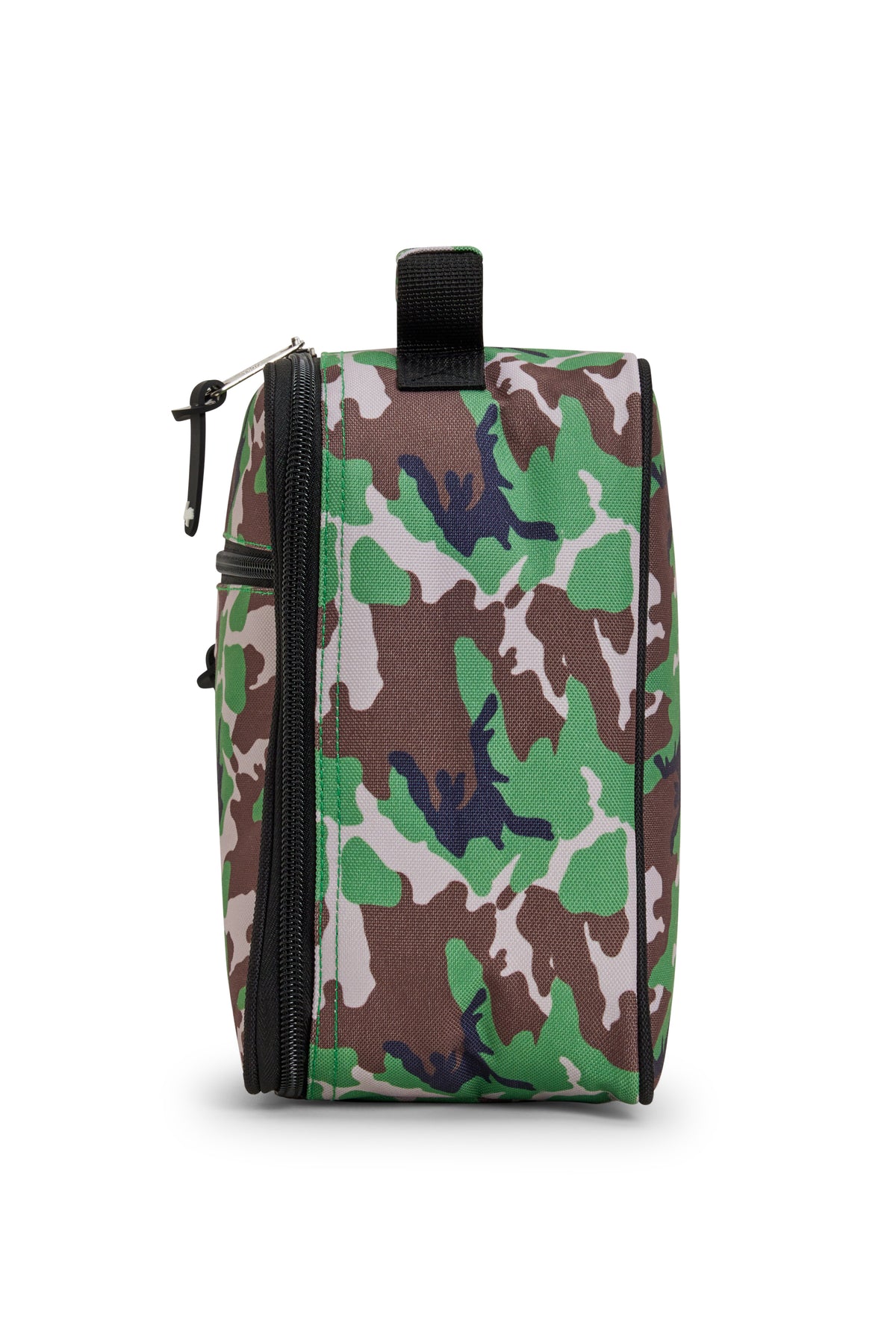 Hype Camo Crest insulated lunch bag — open showing insulated interior and compartments