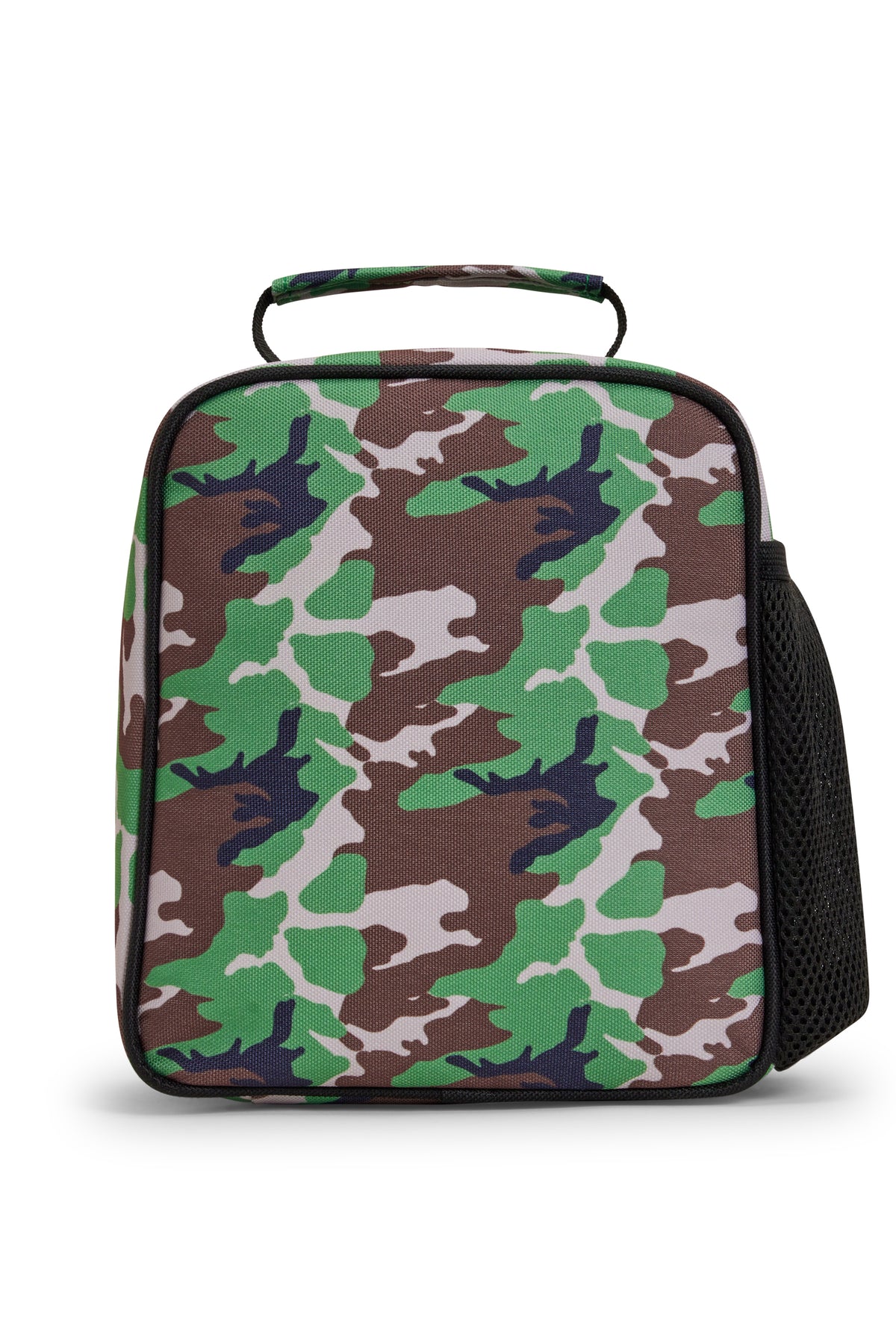 Hype Camo Crest insulated lunch bag — close-up of logo and design details