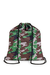 Hype Camo Crest drawstring bag — bold colour and print from every angle