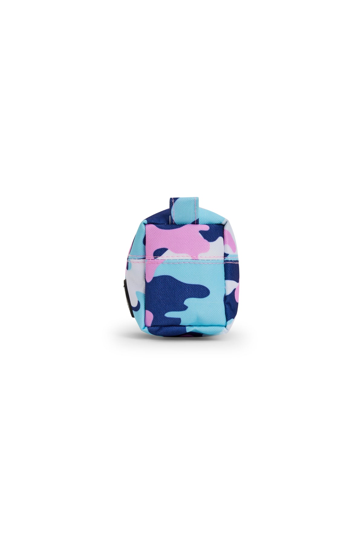 Hype Pink & Blue Evie Camo pencil case open — spacious interior for school stationery