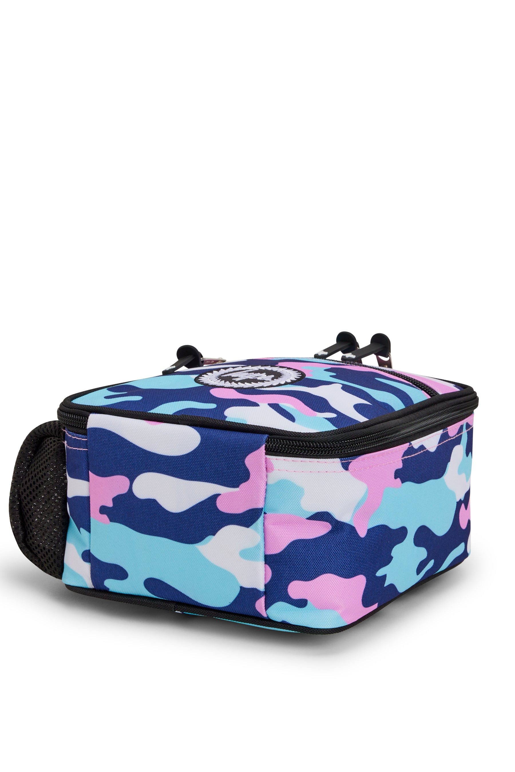 PINK / BLUE EVIE CAMO  LUNCH BAG