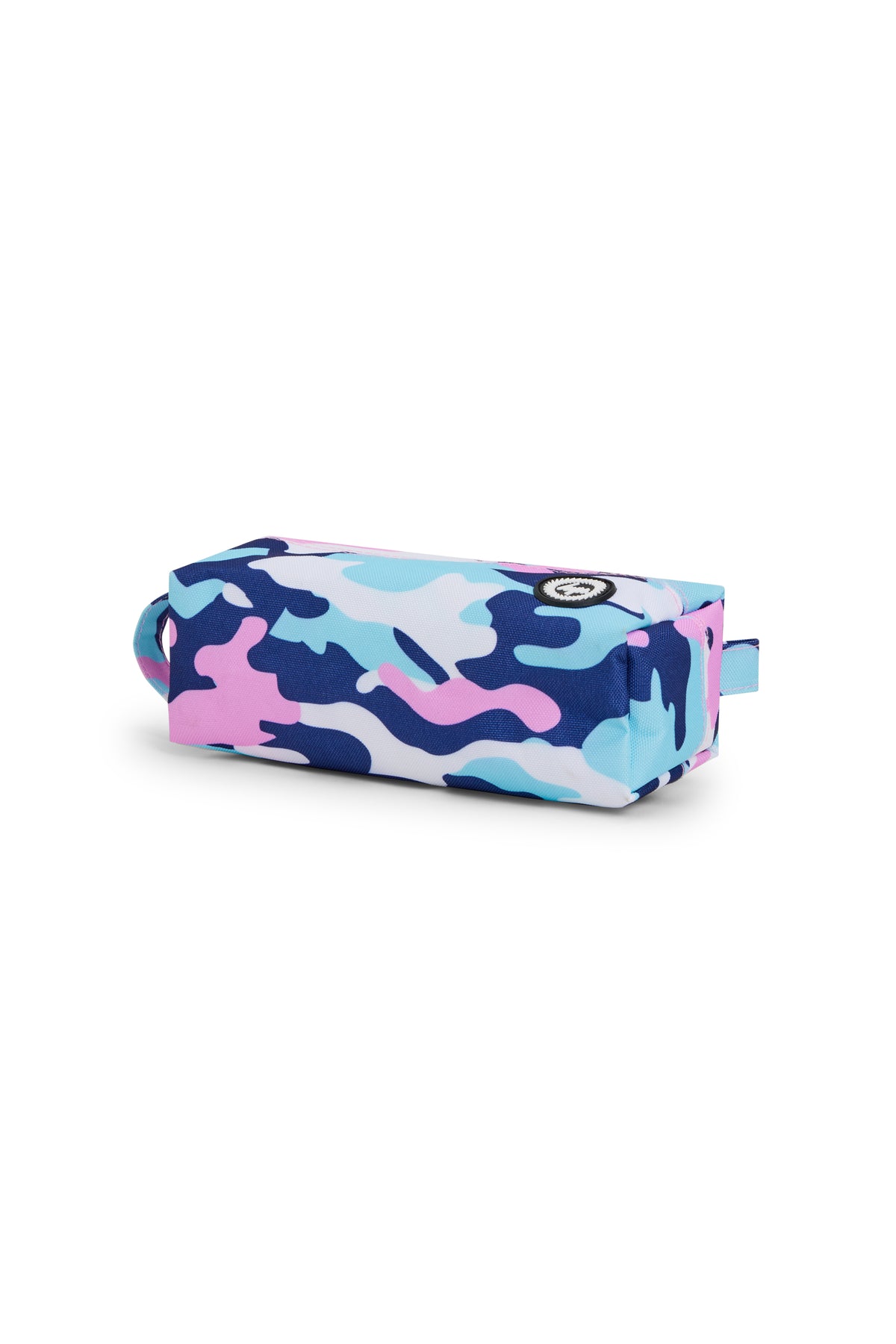 Hype Pink & Blue Evie Camo pencil case — additional view, trendy school accessory UAE