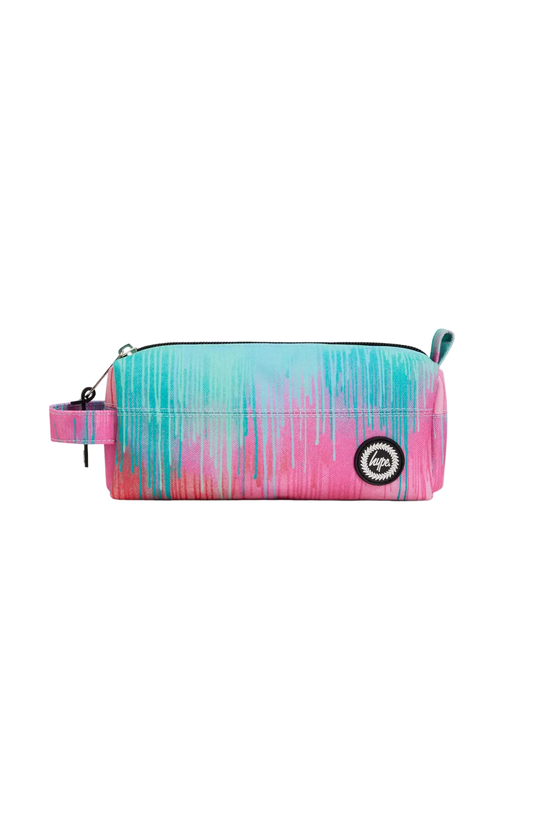PINK / TEAL PASTEL DRIPS PENCIL CASE