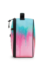 Lunch Bag Insulated Pink & Teal Pastel Drips