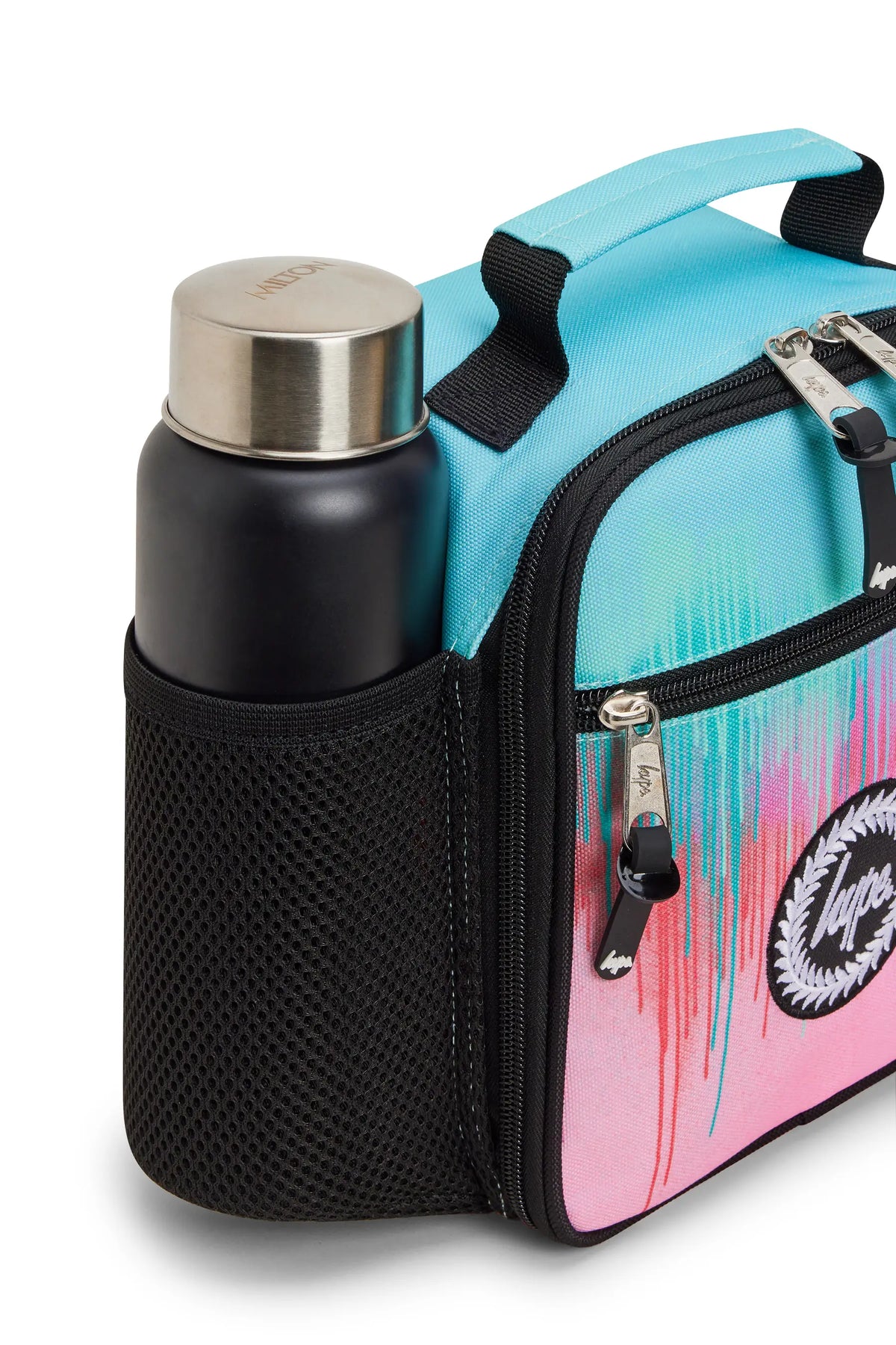 Lunch Bag Insulated Pink & Teal Pastel Drips