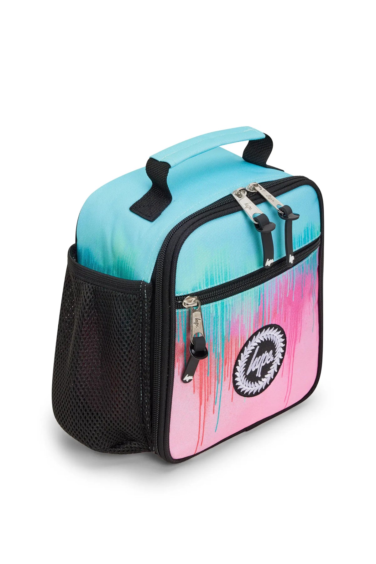 Lunch Bag Insulated Pink & Teal Pastel Drips