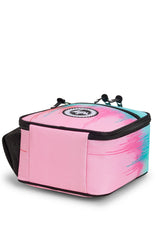 Lunch Bag Insulated Pink & Teal Pastel Drips