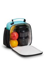 Lunch Bag Insulated Pink & Teal Pastel Drips