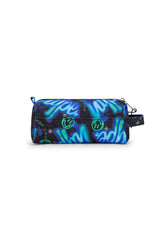 Hype Blue & Green Electric Smile pencil case — close-up of logo and design details