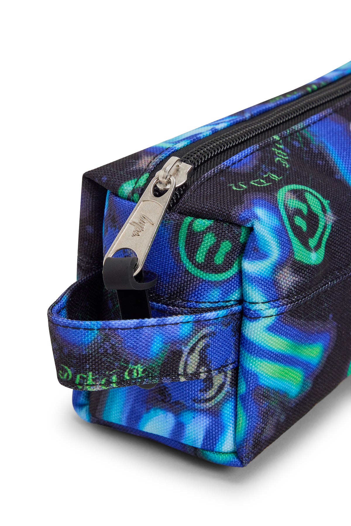 Hype Blue & Green Electric Smile pencil case lifestyle shot — school-ready and on-trend