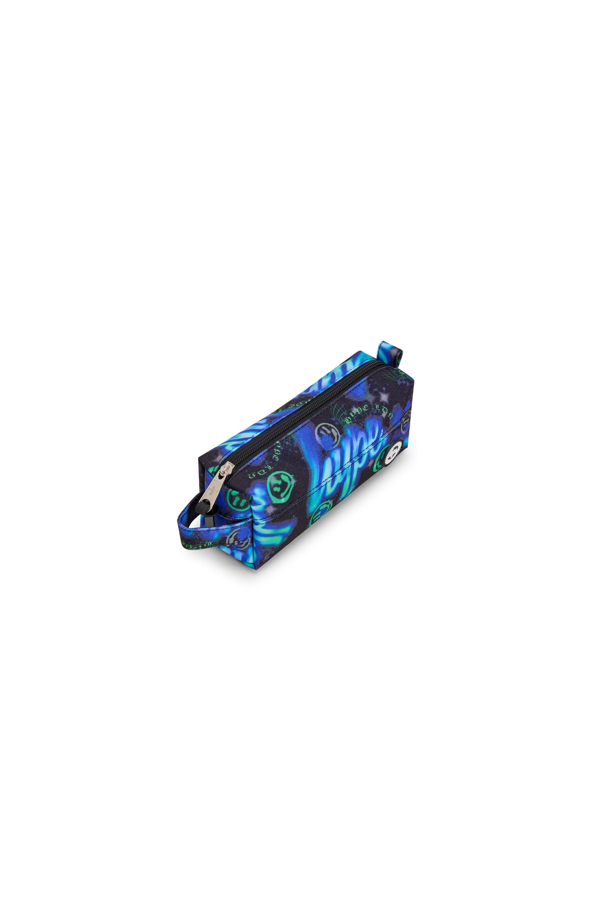 Hype Blue & Green Electric Smile pencil case — dimensions and size reference for school use