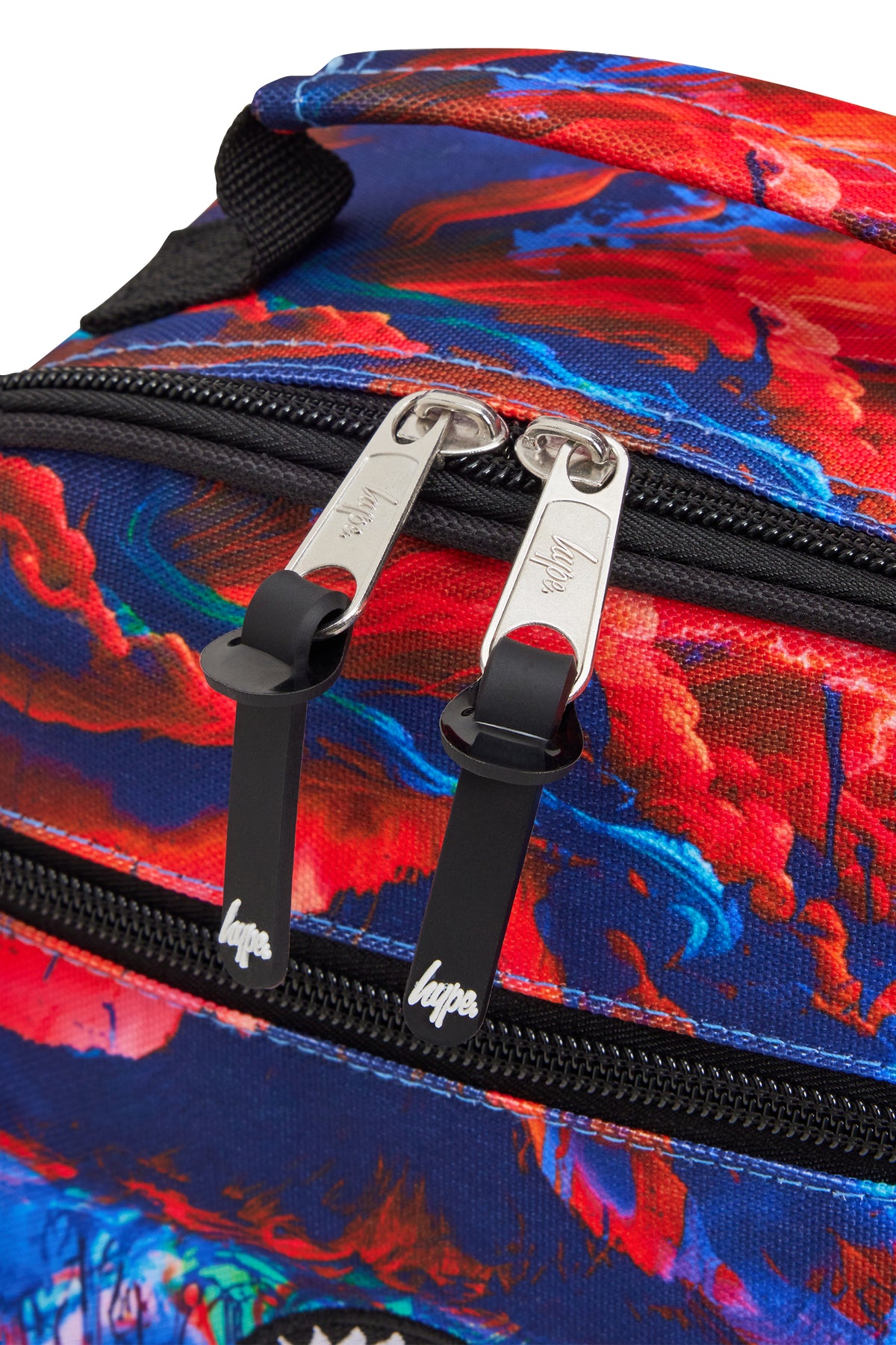 Hype Dream Splash insulated lunch bag — bold colour and print from every angle