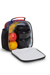 Hype Dream Splash insulated lunch bag — colour and design detail from above