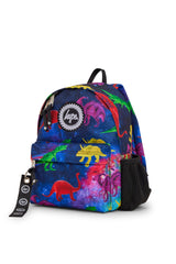 Hype Space Dinosaurs mini backpack front view — vibrant print and durable build