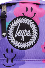 Hype Purple Happy Flowers mini backpack — dimensions and size reference for school use