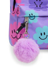 Hype Purple Happy Flowers mini backpack — school essential with iconic Hype branding