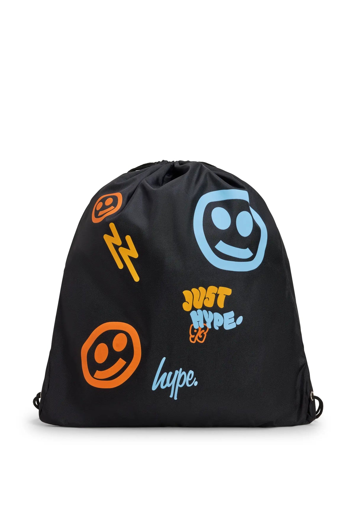 BLACK SMILEY FACE DRAWSTRING BAG — image 4