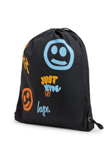 BLACK SMILEY FACE DRAWSTRING BAG — image 5