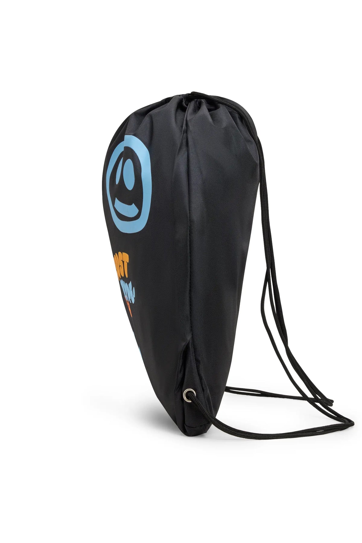 BLACK SMILEY FACE DRAWSTRING BAG — image 6