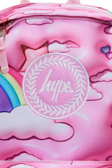 Hype Pink 3D Clouds backpack worn by teen — ideal school bag UAE