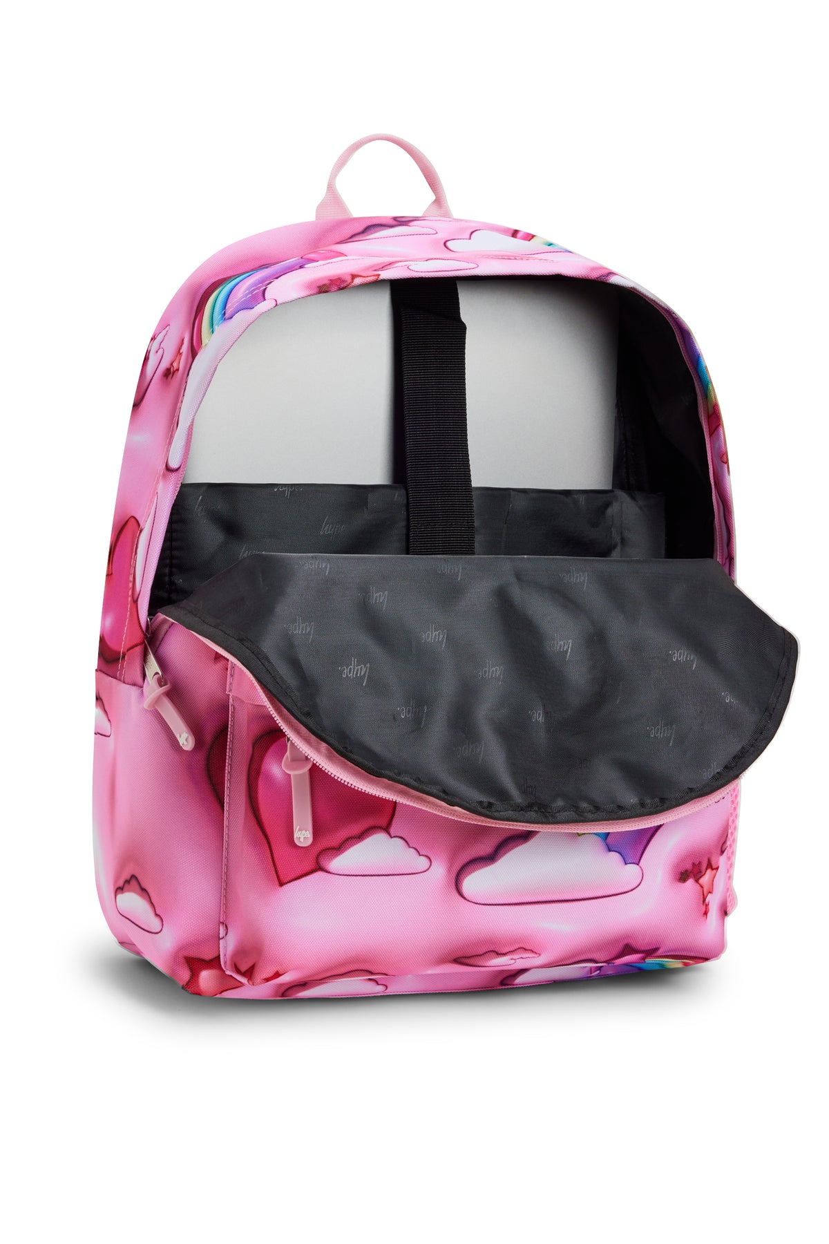 Hype Pink 3D Clouds backpack — durable materials built for daily school life
