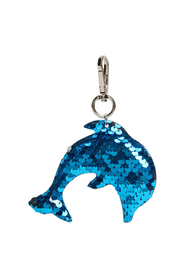 Charm Blue Dolphin Sequin