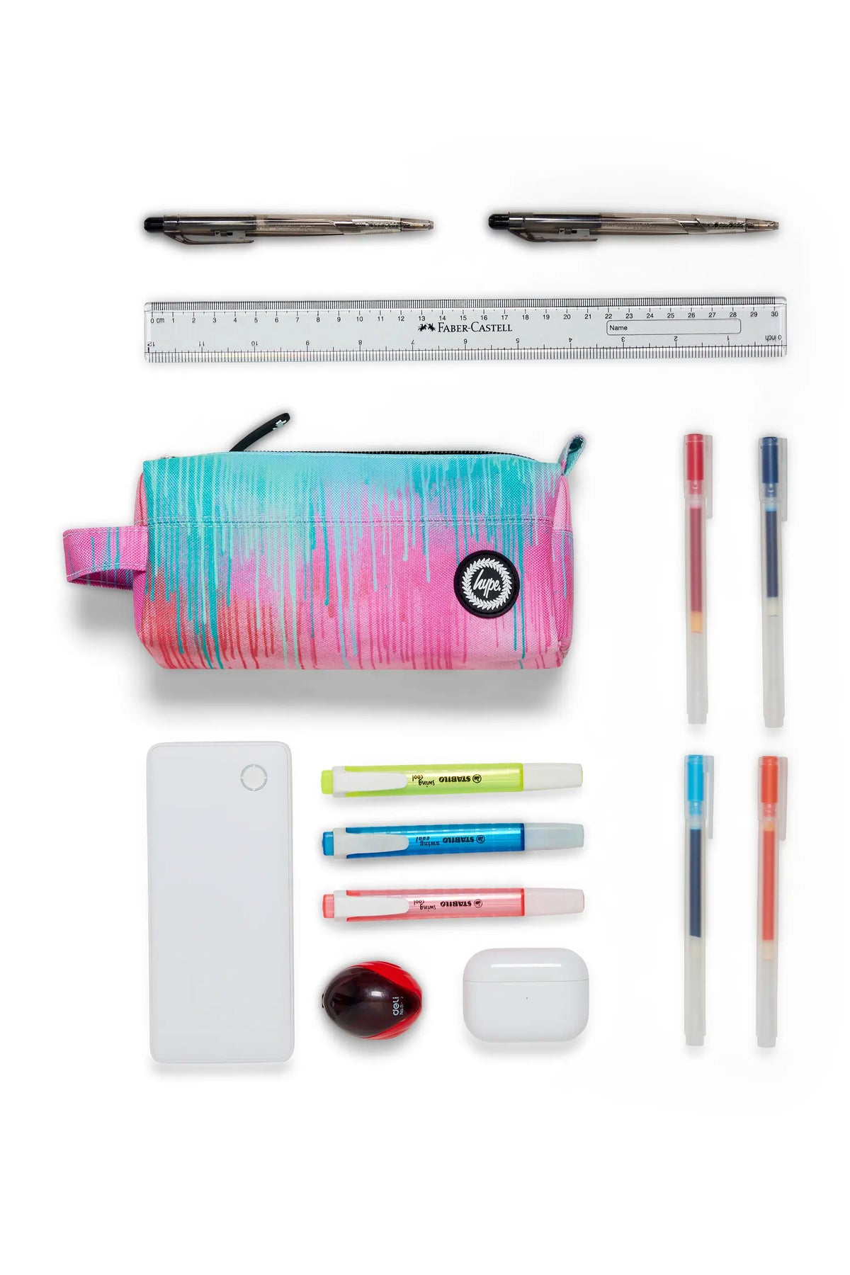 PINK / TEAL PASTEL DRIPS PENCIL CASE — image 12