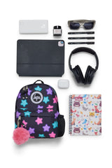 Hype Black Star Glow mini backpack — additional view, trendy school accessory UAE