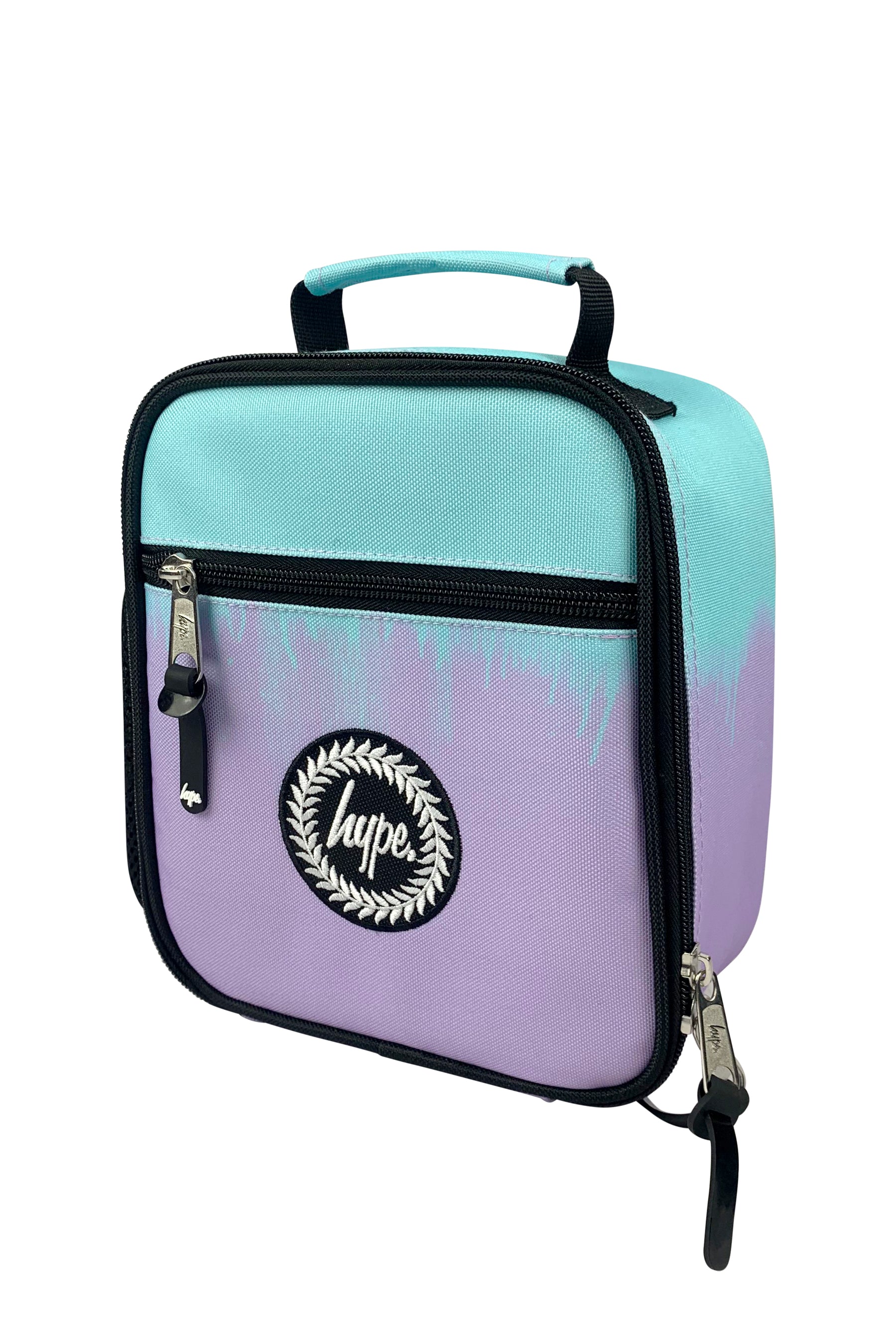 Insulated Lunch Bag - Lilac & Teal Drips