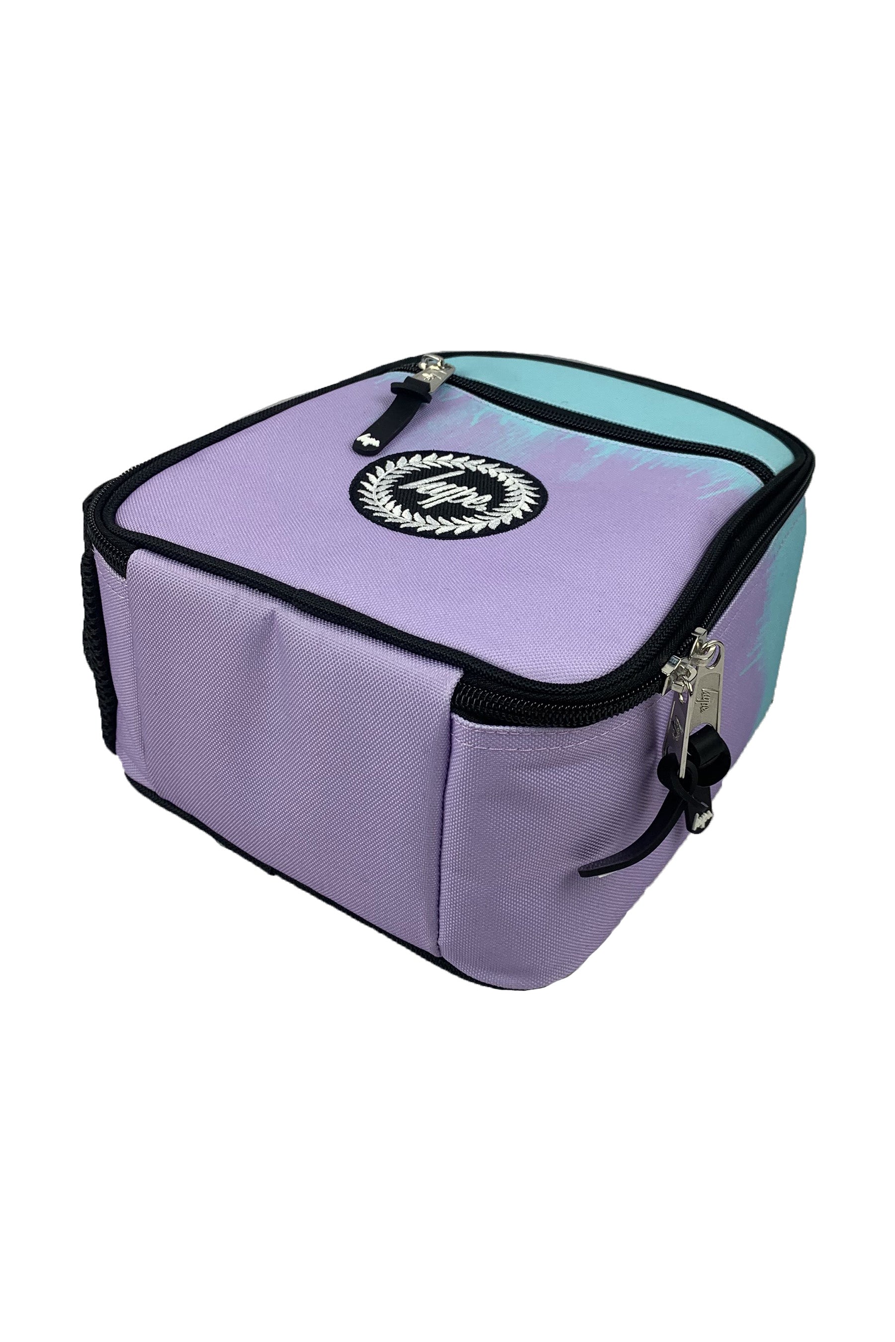 Insulated Lunch Bag - Lilac & Teal Drips