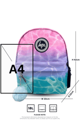 Hype Pastel Pool backpack side view showing padded straps and pockets